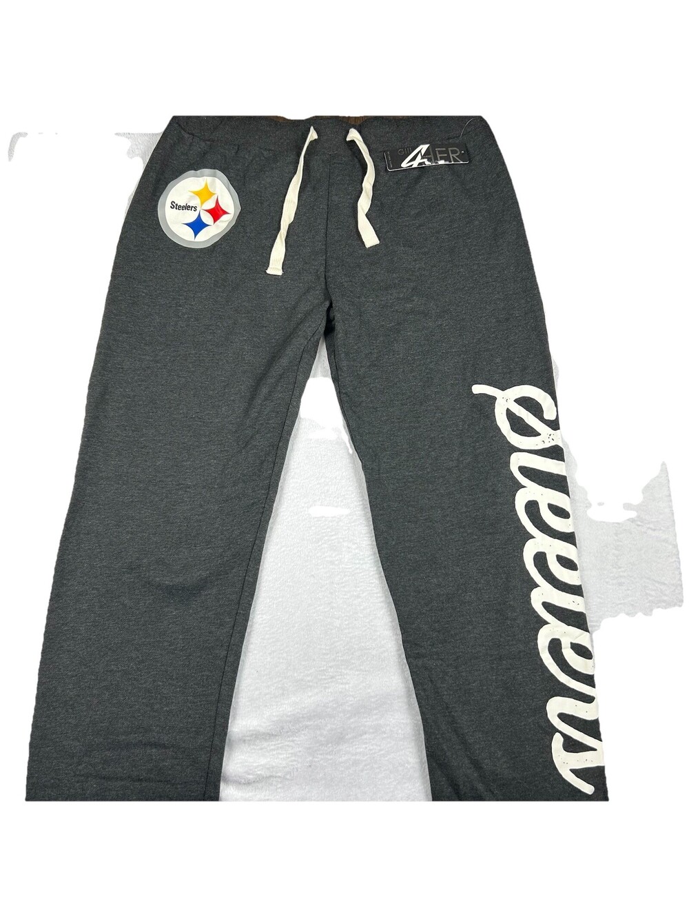 Pittsburgh Steelers NFL Women’s XL Gray Logo Joggers/Sweatpants Comfortable Warm